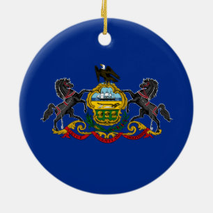 Pennsylvanische Flagge Keramik Ornament
