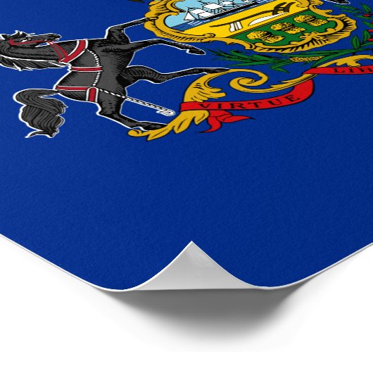 Pennsylvanische Flagge Poster (Ecke)