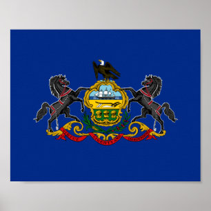 Pennsylvanische Flagge Poster