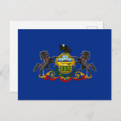Pennsylvanische Flagge Postkarte (Vorne/Hinten)