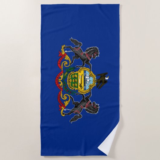 Pennsylvanische Flagge Strandtuch (Vorderseite)