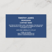 Pennsylvanisches Siegel, Siegel Pennsylvania Visitenkarte (Rückseite)