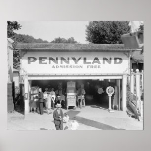 Penny Arcade, 1928. Vintage-Foto Poster