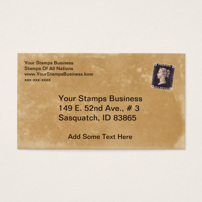 Penny Black Briefmarke Dealer (Vorderseite)