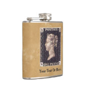 Penny Black Briefmarke Flachmann (Rechts)