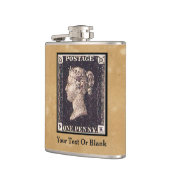 Penny Black Briefmarke Flachmann (Links)