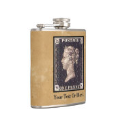 Penny Black Briefmarke Flachmann (Rechts)