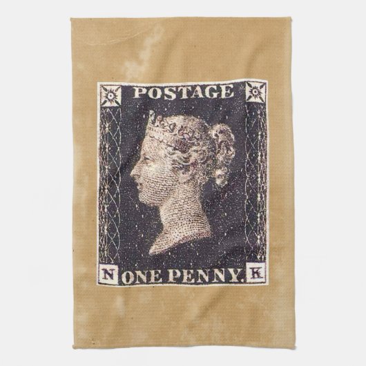 Penny Black Briefmarke Geschirrtuch (Vertikal)