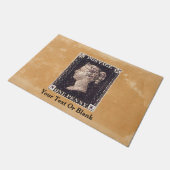 Penny Black Postage-Briefmarke Fußmatte (Schrägansicht)