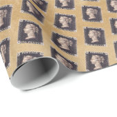 Penny Black Postage-Briefmarke Geschenkpapier (Rolleneckpunkt)