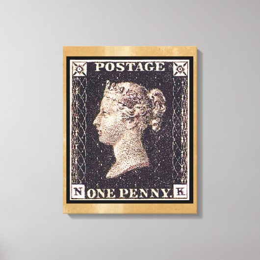 Penny Black Postage-Briefmarke Leinwanddruck (Vorderseite)