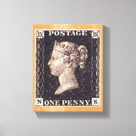 Penny Black Postage-Briefmarke Leinwanddruck
