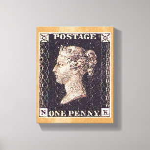 Penny Black Postage-Briefmarke Leinwanddruck