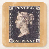 Penny Black Postage-Briefmarke Rechteckiger Pappuntersetzer (Vorderseite)