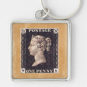 Penny Black Postage-Briefmarke Schlüsselanhänger