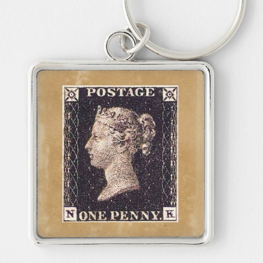 Penny Black Postage-Briefmarke Schlüsselanhänger (Vorne)