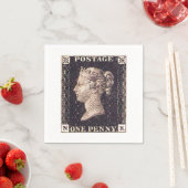 Penny Black Postage-Briefmarke Serviette (Beispiel)