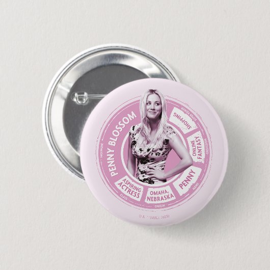 Penny Blossom Info Graphic Button (Vorne & Hinten)