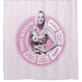 Penny Blossom Info Graphic Duschvorhang (Vorderseite)