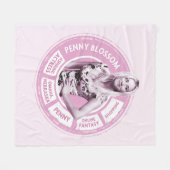 Penny Blossom Info Graphic Fleecedecke (Vorderseite (Horizontal))