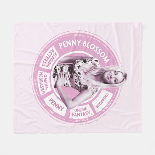 Penny Blossom Info Graphic Fleecedecke (Vorderseite (Horizontal))