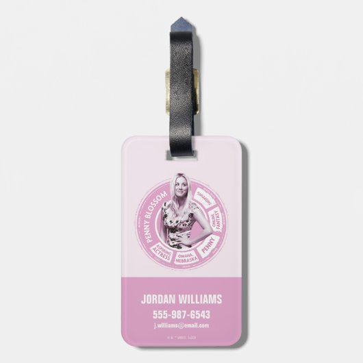 Penny Blossom Info Graphic Gepäckanhänger (Rückseite vertikal)