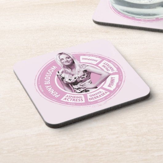 Penny Blossom Info Graphic Getränkeuntersetzer (Linke Seite)