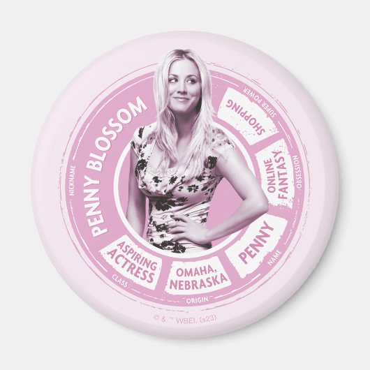 Penny Blossom Info Graphic Magnet (Vorne)