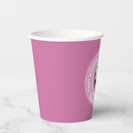 Penny Blossom Info Graphic Pappbecher (Vorderseite)