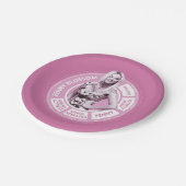 Penny Blossom Info Graphic Pappteller (Schrägansicht)