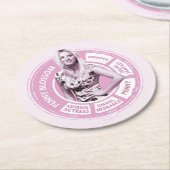 Penny Blossom Info Graphic Runder Pappuntersetzer (Angewinkelt)