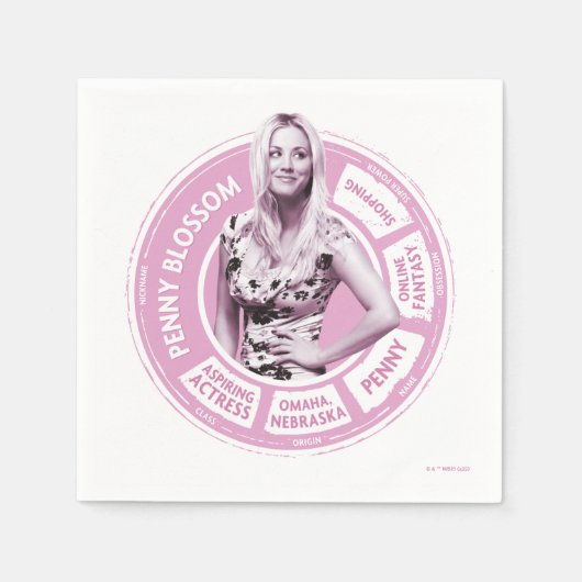 Penny Blossom Info Graphic Serviette (Vorderseite)