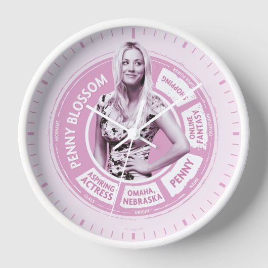 Penny Blossom Info Graphic Uhr (Vorderseite)