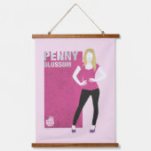 Penny Blossom Wandteppich Mit Holzrahmen (Vorderseite)