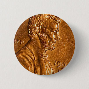 Penny-Cents kupfernes Lincoln Button