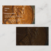 Penny-Cents kupfernes Lincoln Visitenkarte (Vorne/Hinten)
