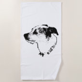 Penny der Terrier Strandtuch – Bold & Struppig (Vorderseite)