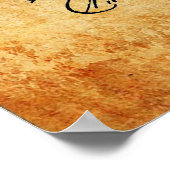 Penny Farthing Bicycle Blueprint Poster (Ecke)