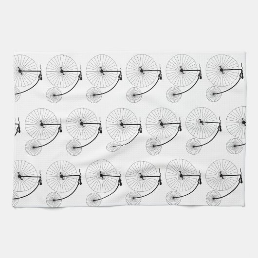 Penny Farthing Bicycle Design Geschirrtuch (Horizontal)