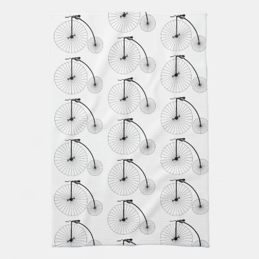 Penny Farthing Bicycle Design Geschirrtuch (Vertikal)