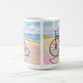 Penny farthing bike parkt am strand kaffeetasse (Mittel)