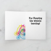 Penny Farthing Bikekarten-Grußkarte Dankeskarte (Innenseite)