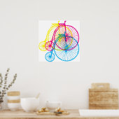 Penny Farthing CMYK Poster (Küche)