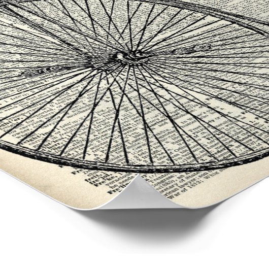 Penny Farthing Fahrrad Poster (Ecke)