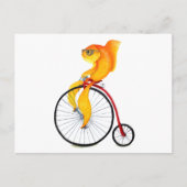 Penny Farthing Fish Postkarte (Vorderseite)