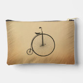 Penny-Farthing High-Wheel Antique Bicycle Rustic Zubehörtasche (Rückseite)