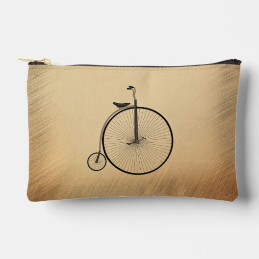 Penny-Farthing High-Wheel Antique Bicycle Rustic Zubehörtasche (Vorderseite)