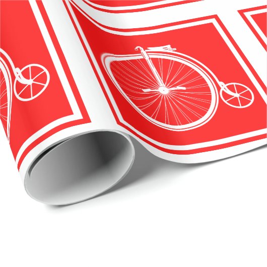 Penny Farthing High Wheeler Geschenkpapier (Rolleneckpunkt)