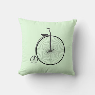 Penny-Farthing Hochrad Antik-Fahrrad in mintgrün Kissen