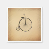 Penny-Farthing Hochrad Antik-Fahrrad Rustikal Serviette (Vorderseite)